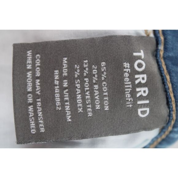 Torrid Womens Jeans Size 1R 1X Blue Light Wash Denim Jeggings Drawstring - Picture 6 of 6